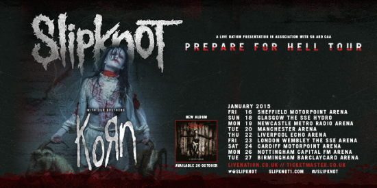 Rogue Mag Music - Slipknot return to the UK in 2015 with special guests Korn